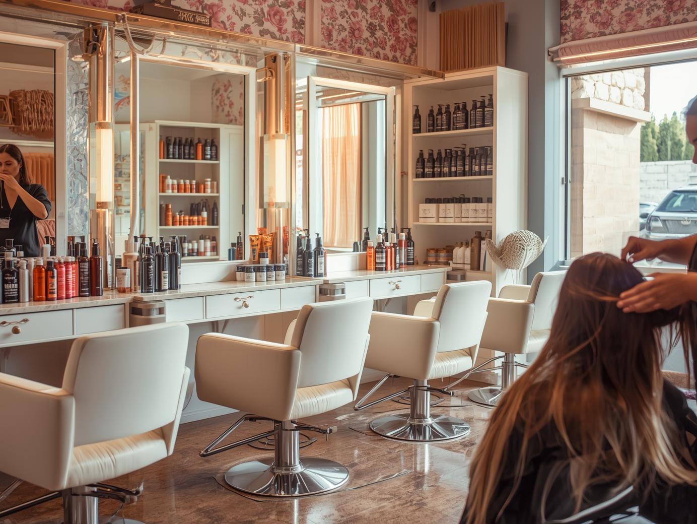 Interior do Salão de Beleza & Estilo